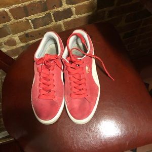 Red Puma sneakers